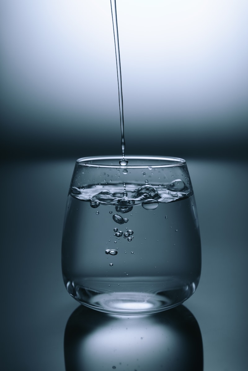 Water flowing from a tap